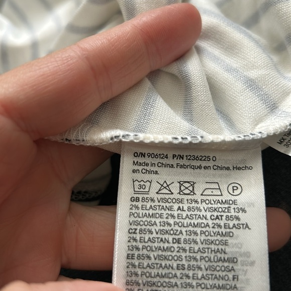 Striped Black and White Women's Top - Picture 7 of 7